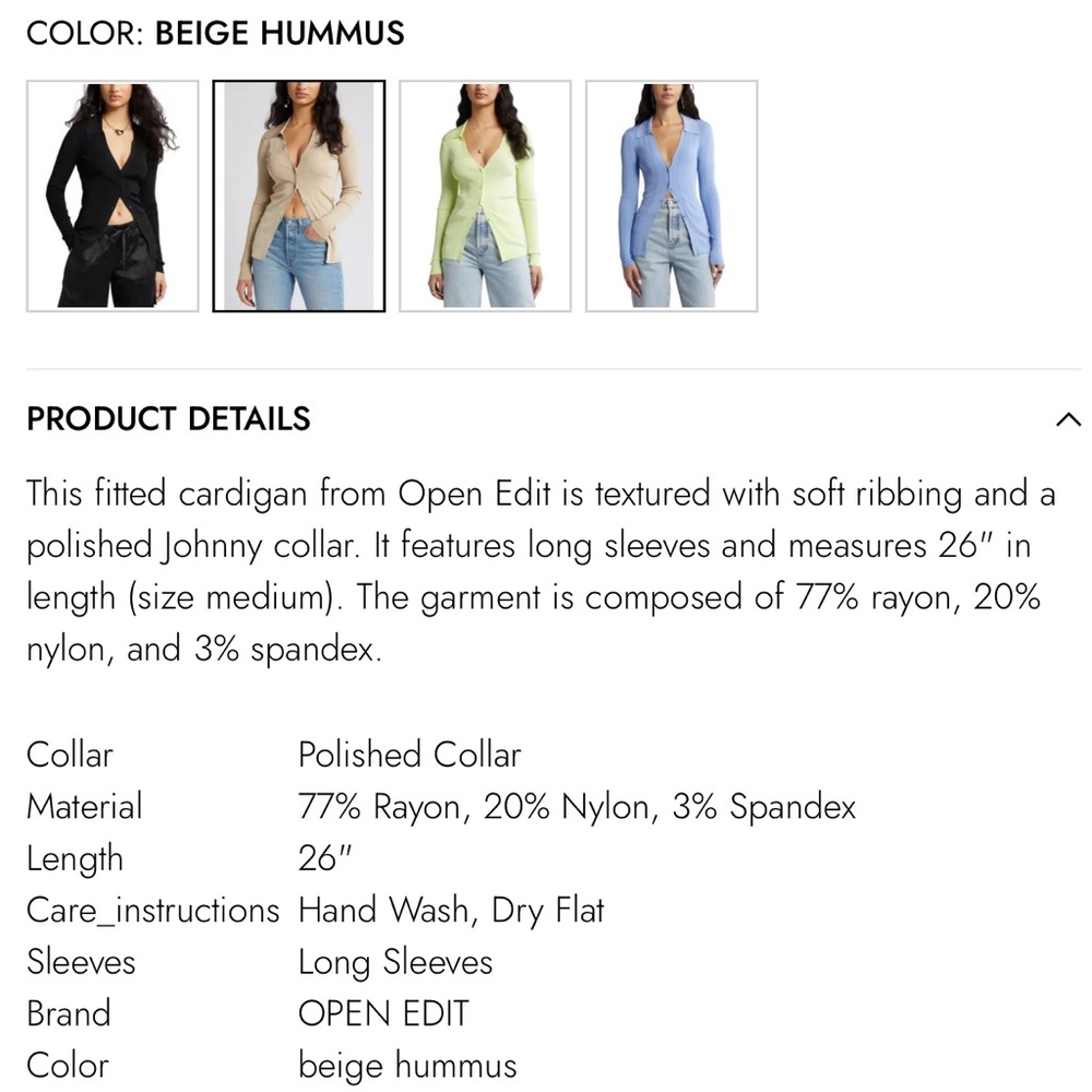 Open Edit Johnny Collard Ribbed Cardigan🥯 - Picture 11 of 11